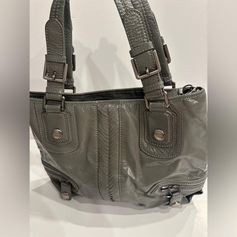 The Sak Shiny Gray Tote Bag